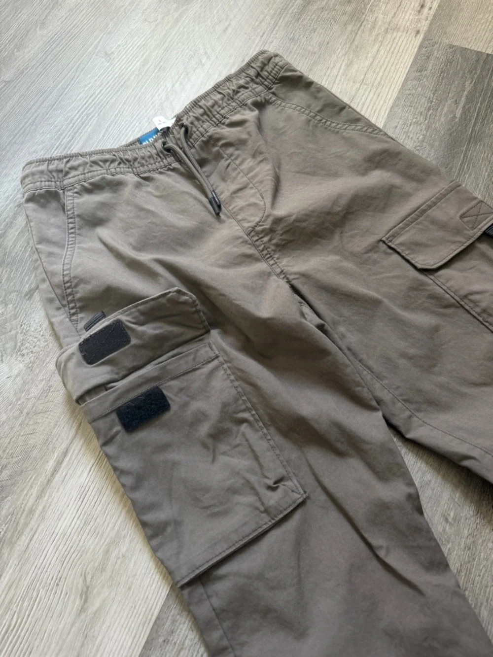 Cargo Pants Quick Dry Tech Taper Boys Large Gray Elastic